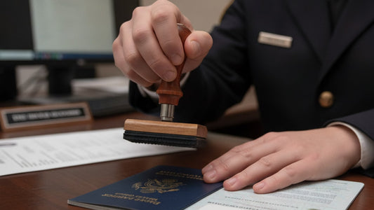 ir-5 visa stamp process at embassy - Professional illustration