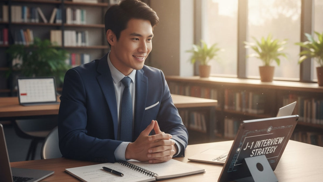 j-1 interview preparation strategy - Professional illustration