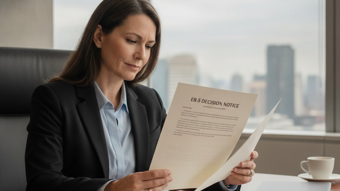 eb-5 decision notice response - Professional illustration