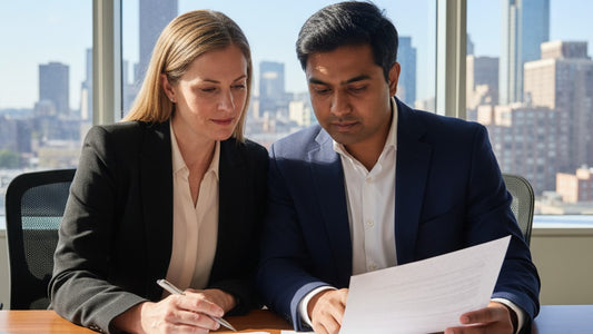 Blog Post: Can the Spouse of an E-2 Visa Holder Work in the U.S - Professional illustration