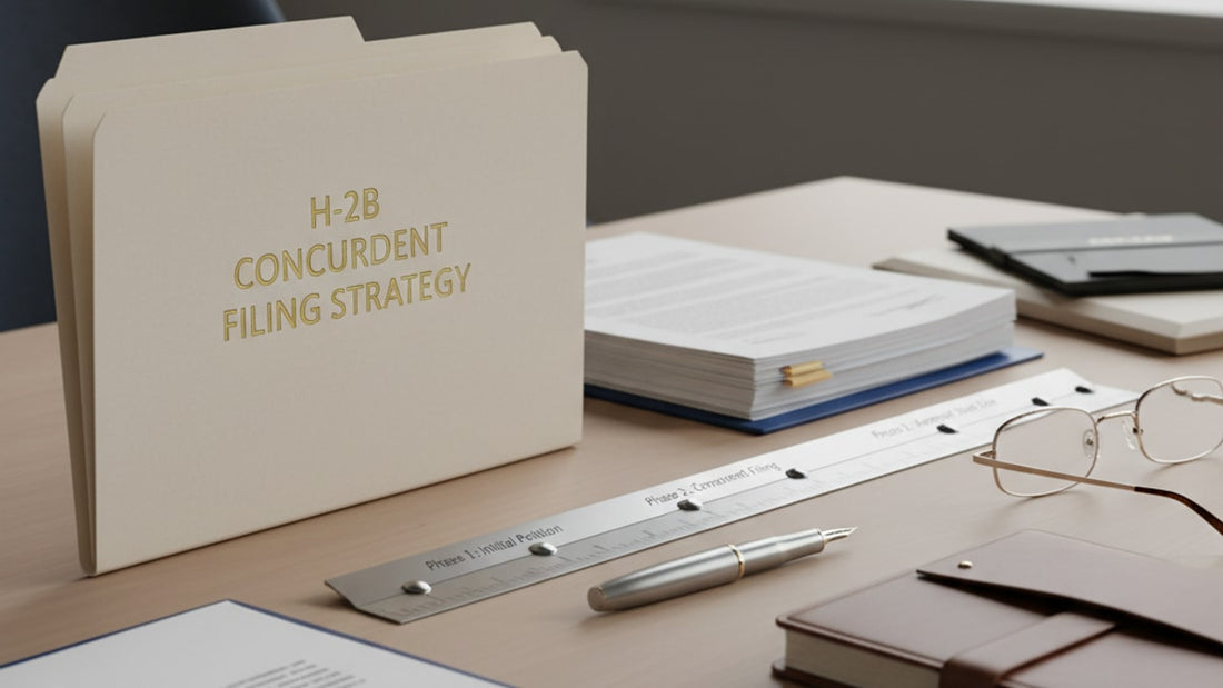 h-2b concurrent filing strategy - Professional illustration