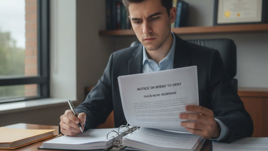 daca noid notice of intent to deny response - Professional illustration