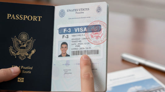 f-3 visa stamp process at embassy - Professional illustration