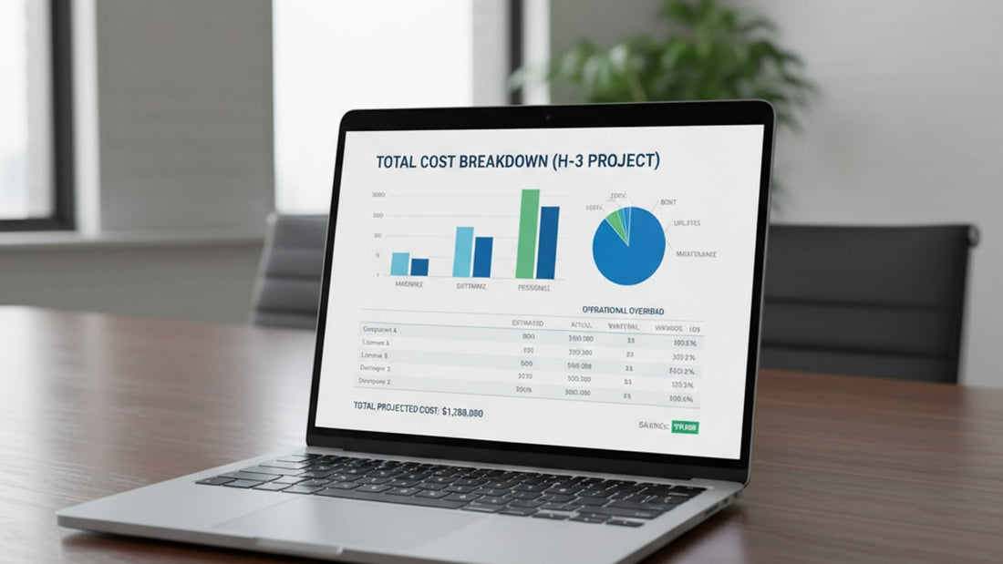h-3 total cost breakdown - Professional illustration