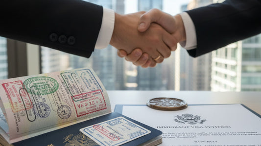 Blog Post: what is the meaning of immigrant visa - Professional illustration