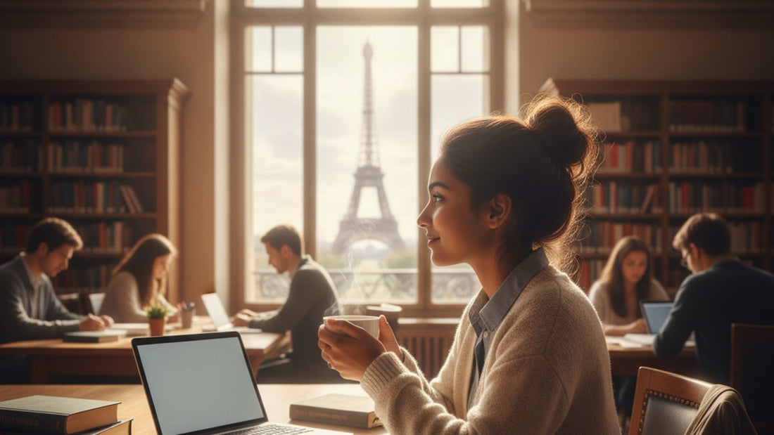 f-1 visa france - Professional illustration