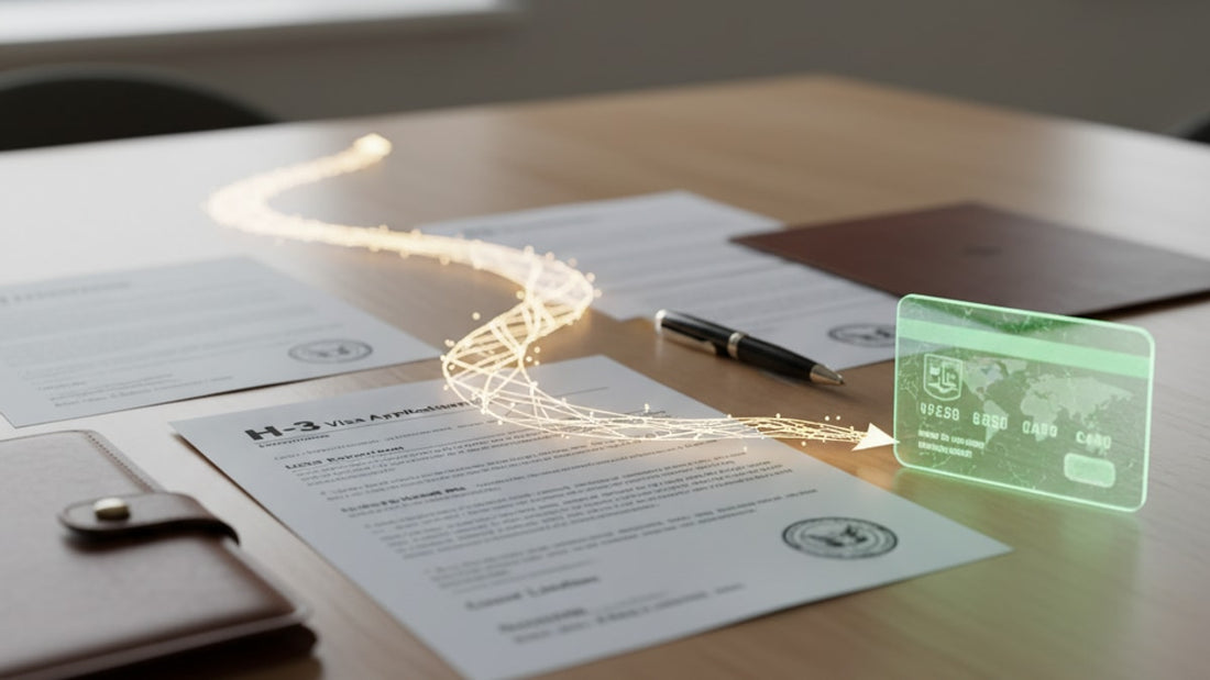 h-3 to green card pathway - Professional illustration