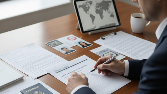 b-1/b-2 required documents checklist - Professional illustration
