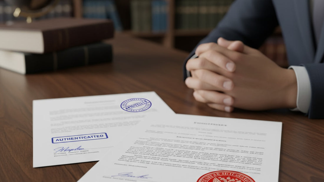 apostille vs authentication documents explained - Professional illustration