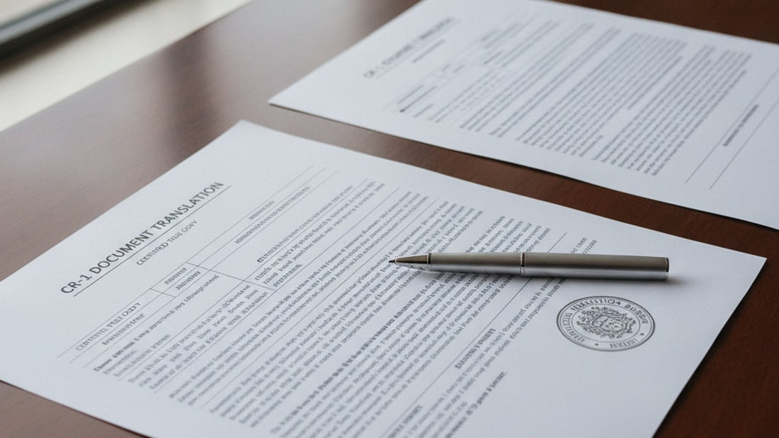 cr-1 document translation requirements - Professional illustration