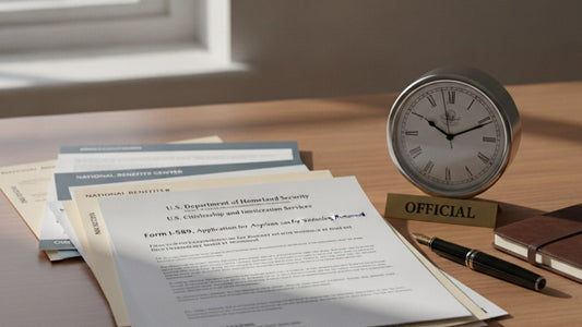 i-589 processing time national benefits center - Professional illustration