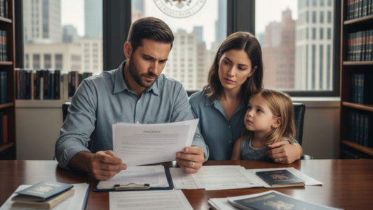 public charge rule affecting immigration - Professional illustration