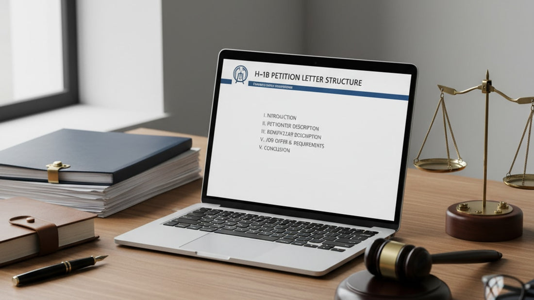 h-1b petition letter structure - Professional illustration