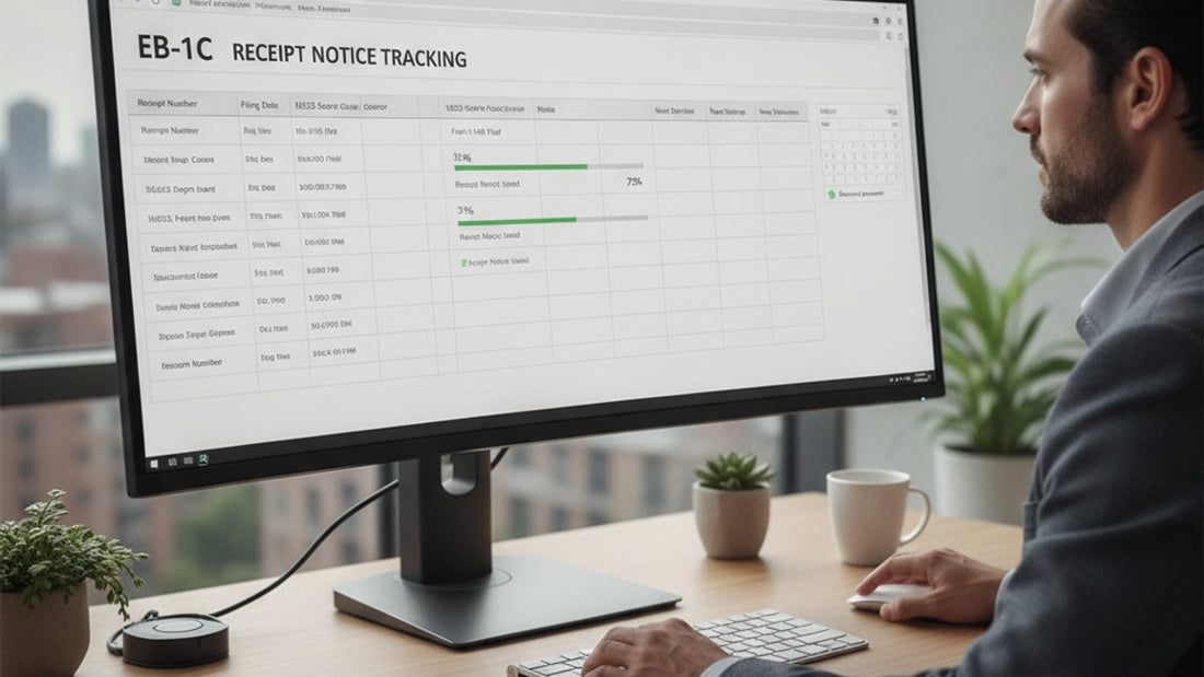 eb-1c receipt notice tracking - Professional illustration