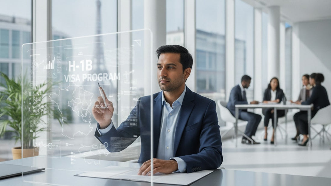h-1b visa france - Professional illustration