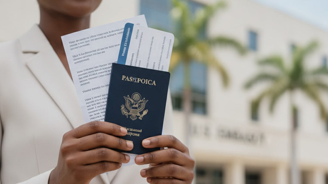 b-1/b-2 visa jamaica - Professional illustration