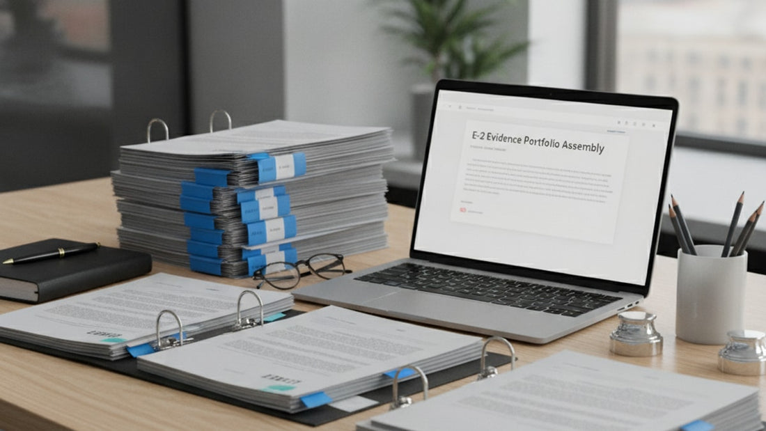 e-2 evidence portfolio assembly - Professional illustration