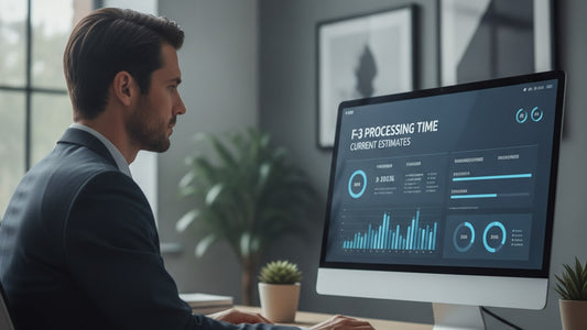 f-3 processing time current estimates - Professional illustration
