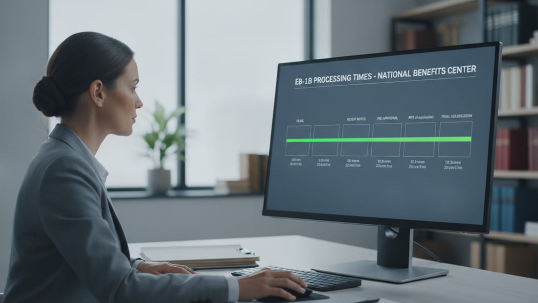 eb-1b processing time national benefits center - Professional illustration