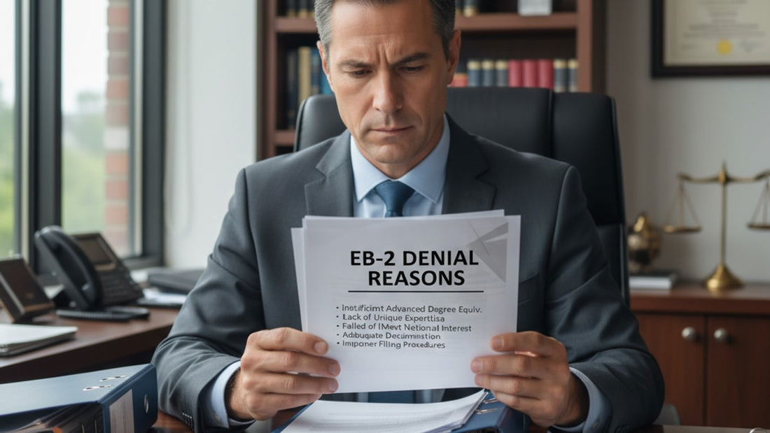 common eb-2 denial reasons - Professional illustration