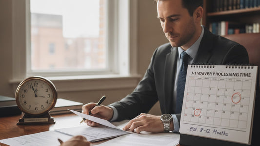 j-1 waiver processing time current estimates - Professional illustration