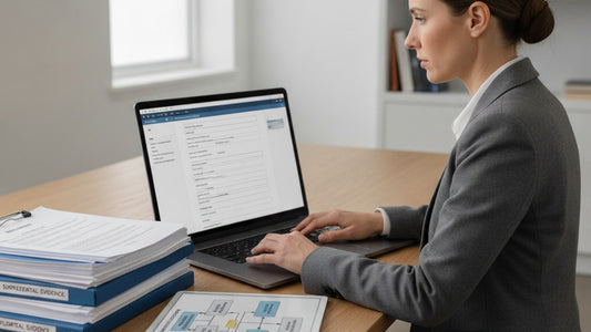 b-1/b-2 direct filing to service center - Professional illustration