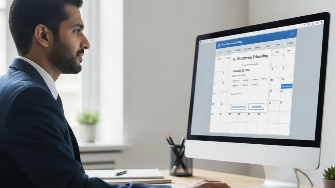 h-1b interview scheduling - Professional illustration