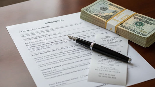 f-1 government filing fees - Professional illustration
