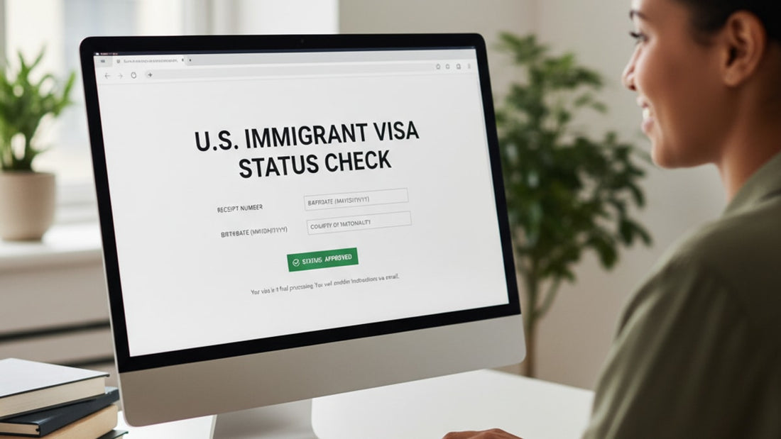 Blog Post: how to check status of immigrant visa - Professional illustration