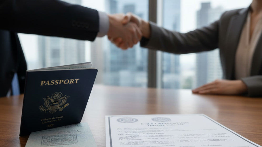 Blog Post: Is the E-2 Visa Immigrant or Nonimmigrant? - Professional illustration