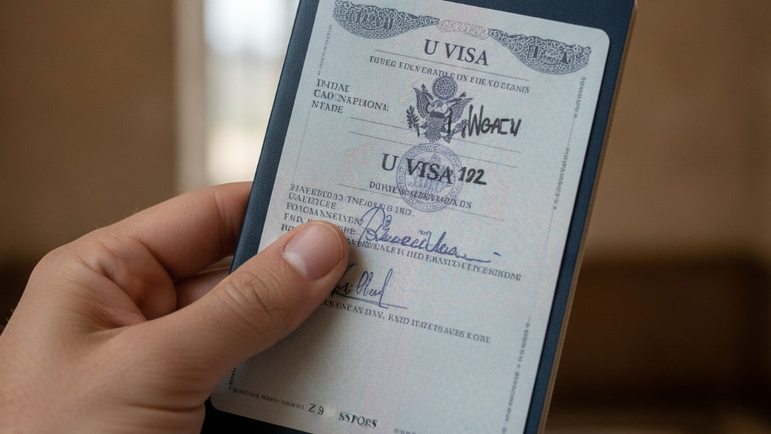 u visa visa stamp process at embassy - Professional illustration