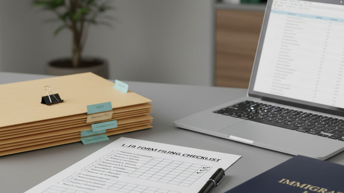l-1b form filing checklist - Professional illustration