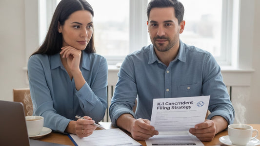 k-1 concurrent filing strategy - Professional illustration