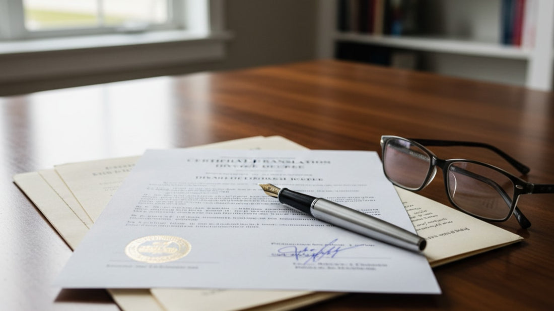 divorce decree translation for uscis - Professional illustration