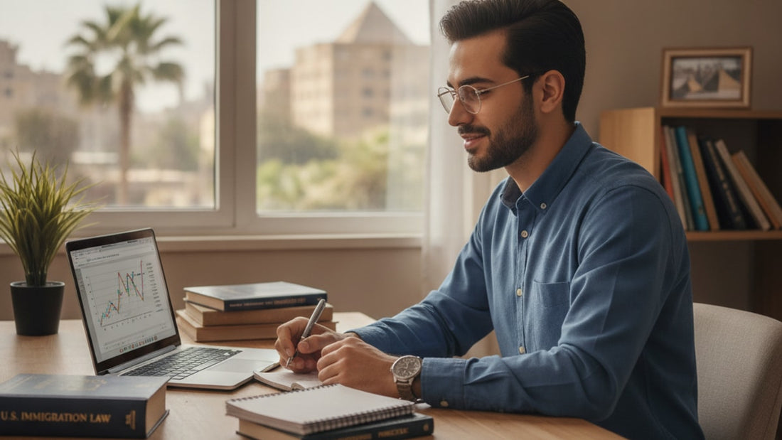 f-1 visa egypt - Professional illustration