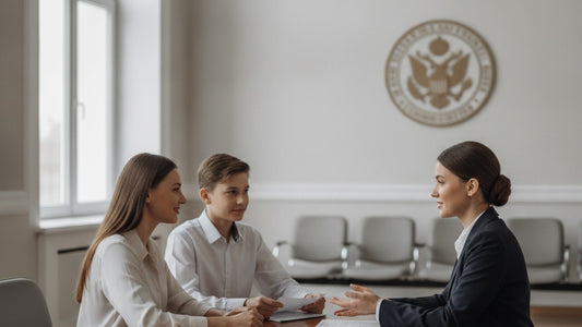 ir-2 visa interview at consulate - Professional illustration