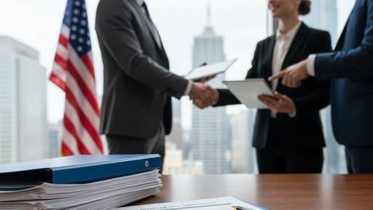 Blog Post: how to get investors visa in the us - Professional illustration