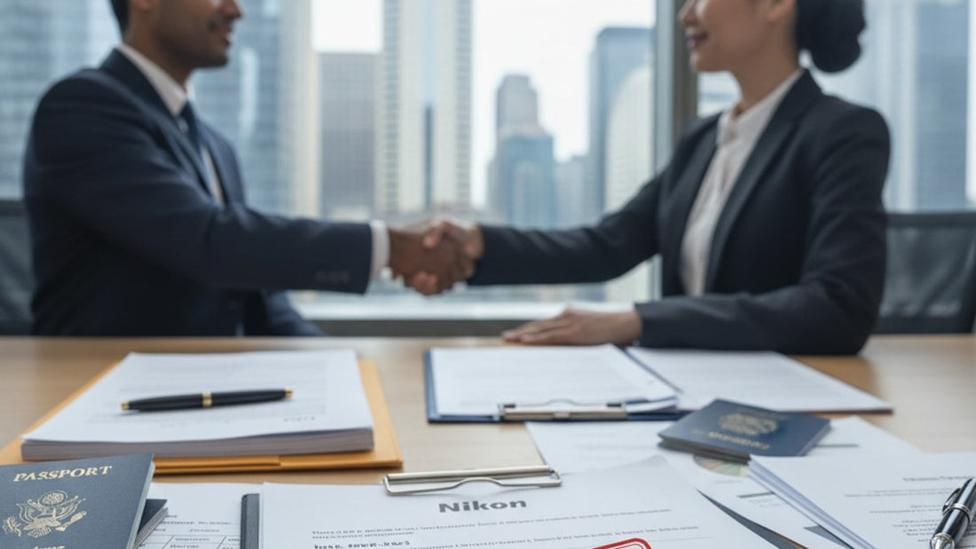 Blog Post: how to renew an e-2 visa - Professional illustration