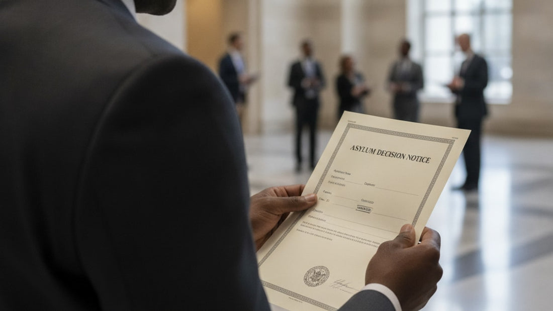 asylum decision notice response - Professional illustration
