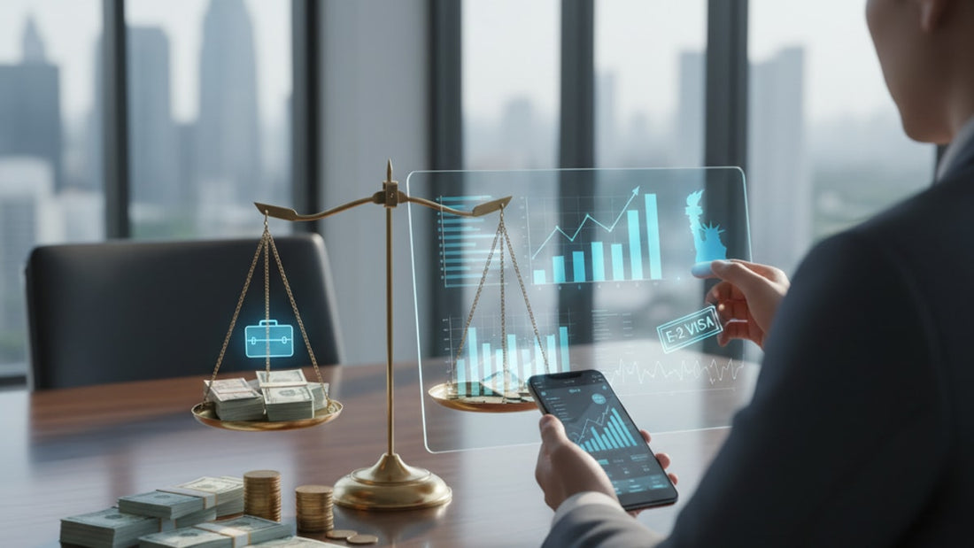 Blog Post: How Much Investment Is Required for an E-2 Visa? - Professional illustration