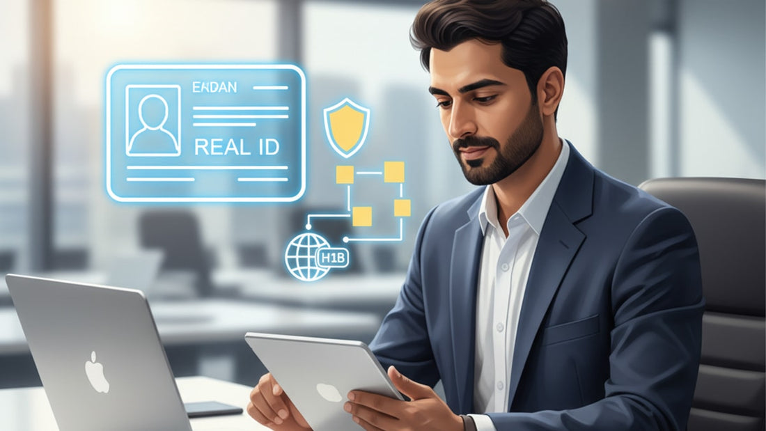 Blog Post: can h1b get real id - Professional illustration