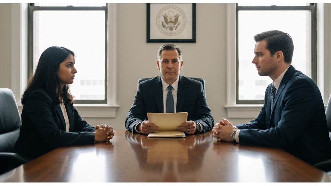 fake marriage investigation uscis process - Professional illustration