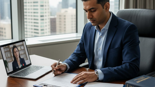 h-1b interview prep - Professional illustration