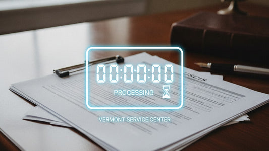 k-1 processing time vermont service center - Professional illustration