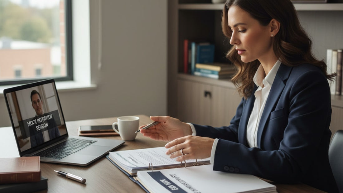 e-2 interview prep - Professional illustration