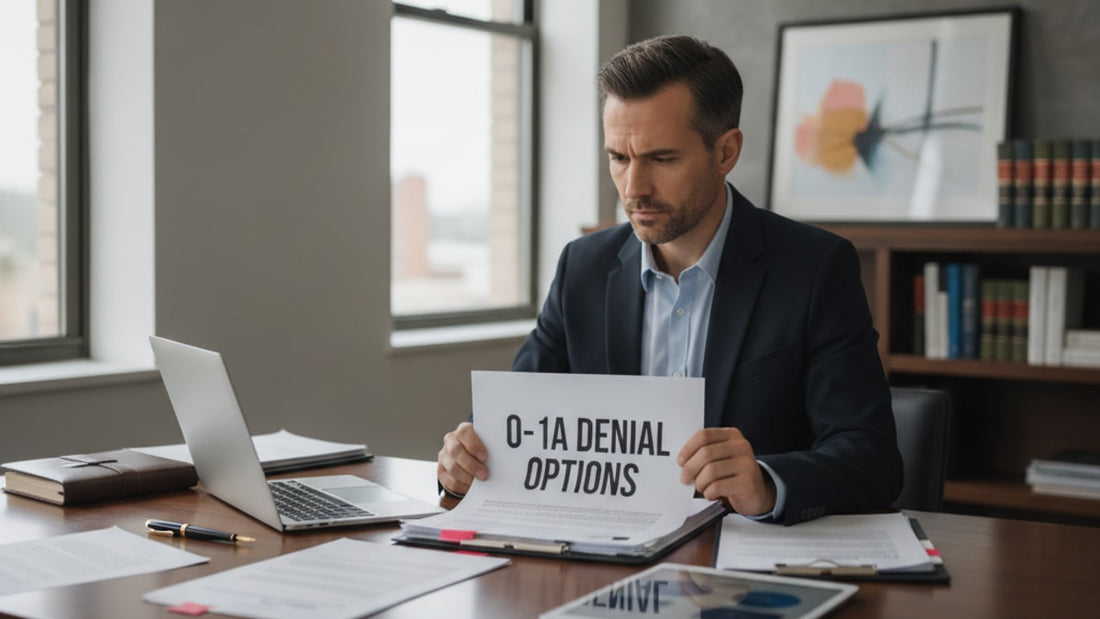 o-1a denial options after denial - Professional illustration