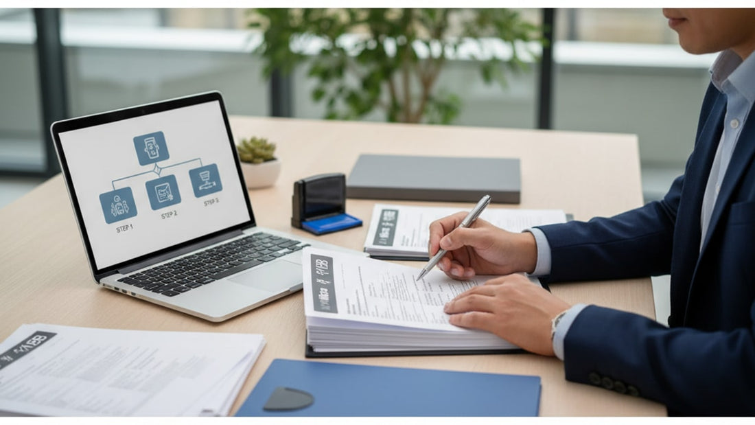 p-1b application process step by step - Professional illustration