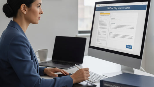 tps direct filing to service center - Professional illustration