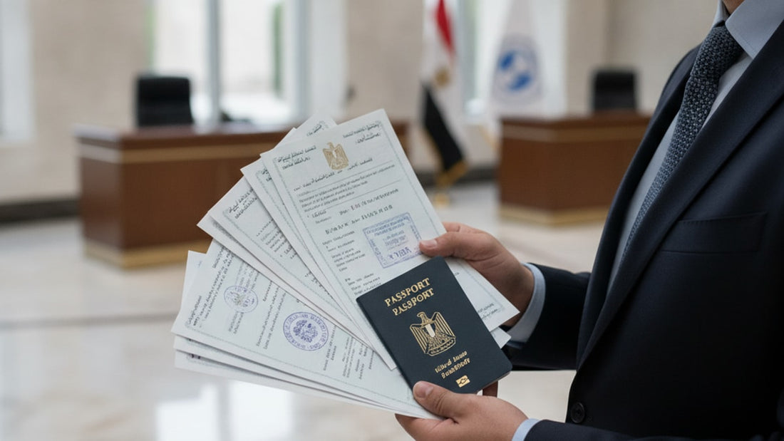 b-1/b-2 visa egypt - Professional illustration