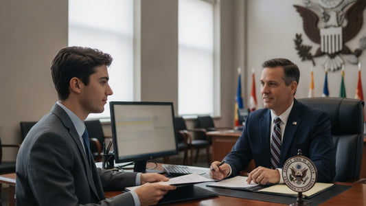 daca visa interview at consulate - Professional illustration